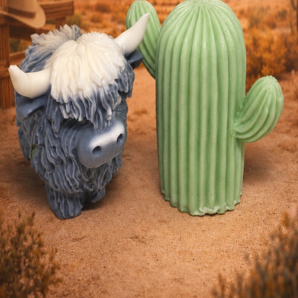 Highland Cow and Cactus Soaps
